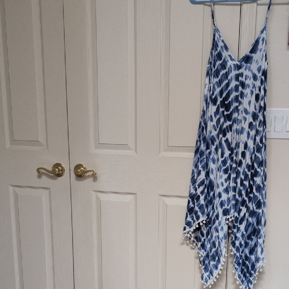 J.O.A. Blue and White Maxi Dress